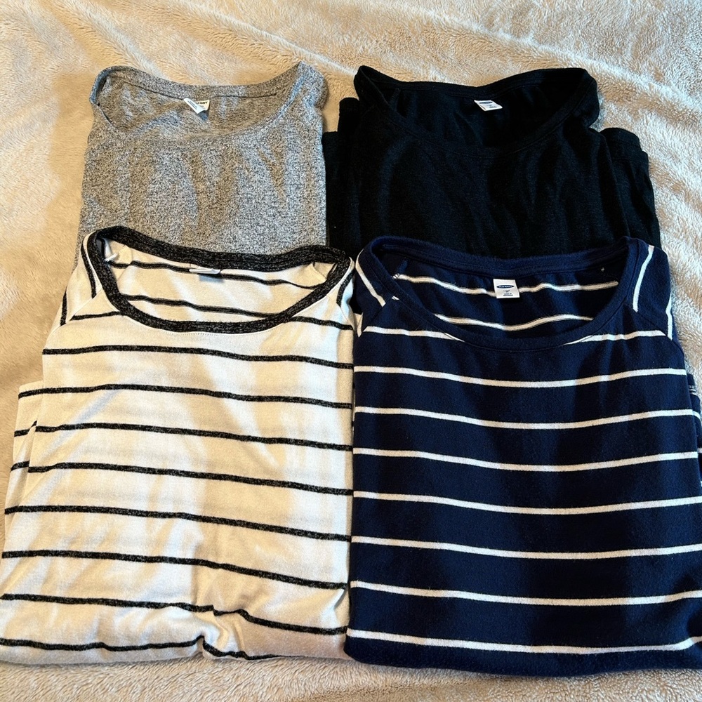 Old Navy Luxe Long Sleeve Shirt | Set of 4